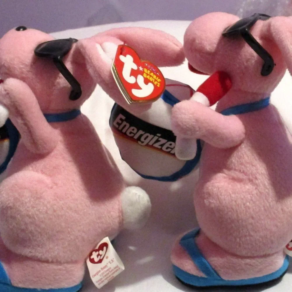 Ty Beanie Baby Energizer Bunny Set of 2